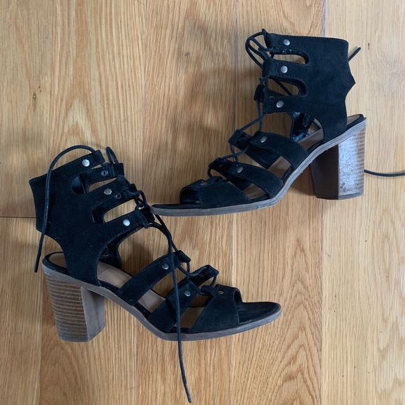 DV by Dolce Vita Shoes - DV by Dolce Vita black heeled lace up sandal 7.5